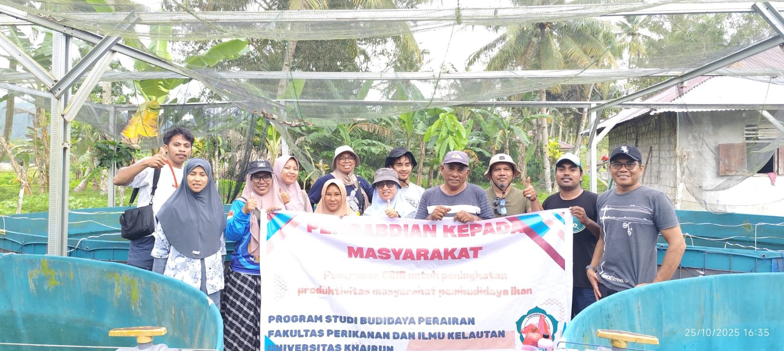 Dosen Budidaya Perairan FPIK Unkhair Dampingi Pembudidaya Desa Tuada Menerapkan Bioflok Ramah Lingkungan